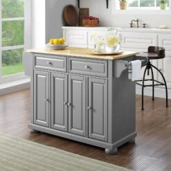 Alexandria Kitchen Island With Wood Top Vintage Gray/Natural - Crosley -Furniture Haven Shop GUEST 6fcae076 fc64 4184 9b7e bbe19e2a7622