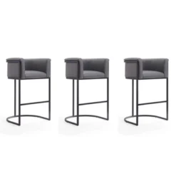 Set Of 3 Cosmopolitan Upholstered Metal Barstools - Manhattan Comfort 18 Set Of 3 Cosmopolitan Upholstered Metal Barstools - Manhattan Comfort -Furniture Haven Shop GUEST 70568b73 cae7 45e0 9403 f9a749376f40