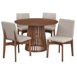 5pc Pavia Dining Set Walnut - Lifestorey -Furniture Haven Shop GUEST 70587c2a ddca 4c3b 916d af4625ec95fd