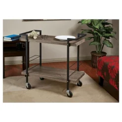 Maxwell Serving Cart Ash Veneer - OSP Home Furnishings -Furniture Haven Shop GUEST 7077f744 1037 4854 b04f e2faca931747