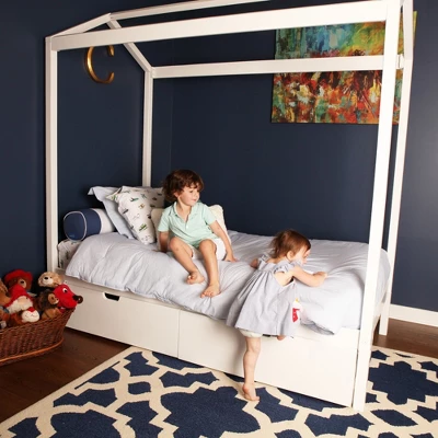 Max & Lily Twin House Bed With Storage Drawers 3 Max & Lily Twin House Bed With Storage Drawers - Image 3