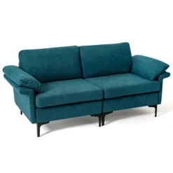 Costway Modern Loveseat Fabric 2-Seat Sofa Couch For Small Space W/ Metal Legs BlueRust Red 20 Costway Modern Loveseat Fabric 2-Seat Sofa Couch For Small Space W/ Metal Legs BlueRust Red -Furniture Haven Shop GUEST 722c9b0d abfc 4b57 9c56 0ae3dd25f6ae