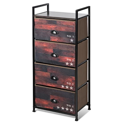 Costway 4 Drawer Fabric Dresser Storage Tower Steel Frame Closet 3 Costway 4 Drawer Fabric Dresser Storage Tower Steel Frame Closet - Image 3
