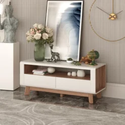 Costway 47'' TV Stand Media Entertainment Center Console W/ 2 Drawers Open Shelve -Furniture Haven Shop GUEST 73a11c00 4935 4a1e 96b7 08700b40c221