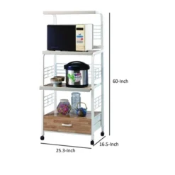 Commodious Kitchen Shelf On Casters White - Benzara 7 Commodious Kitchen Shelf On Casters White - Benzara -Furniture Haven Shop GUEST 75338f13 3dfc 4c6a 8051 b1f17ea4fa27