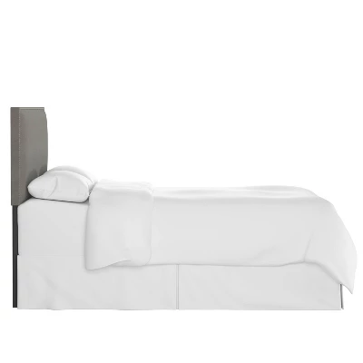 King Bella Nail Button Border Headboard Gray Linen/Pewter - Skyline Furniture 2 King Bella Nail Button Border Headboard Gray Linen/Pewter - Skyline Furniture - Image 2