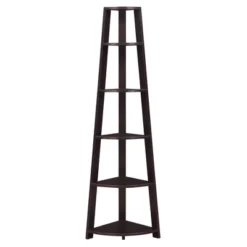 71" Newport 5 Tier Corner Bookshelf - Breighton Home -Furniture Haven Shop GUEST 75657e73 d21e 4ae1 a590 183f3ea3fcc8