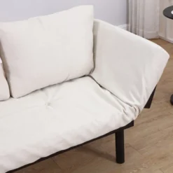 HOMCOM Single Person Chaise Lounger, Modern Sofa Bed With 5 Adjustable Positions, 2 Large Pillows, And Birch Legs 11 HOMCOM Single Person Chaise Lounger, Modern Sofa Bed With 5 Adjustable Positions, 2 Large Pillows, And Birch Legs -Furniture Haven Shop GUEST 76f41143 29d2 4b88 9280 766b0db7bf8e