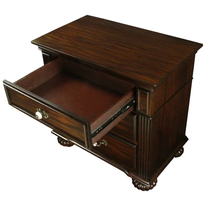 3pc California King Pennings Traditional Bed Set And Nightstand With Chest Dark Walnut - HOMES: Inside + Out 17 3pc California King Pennings Traditional Bed Set And Nightstand With Chest Dark Walnut - HOMES: Inside + Out - Image 17