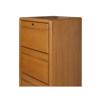 4 Drawer File Cabinet Brown - Martin Furniture 3 4 Drawer File Cabinet Brown - Martin Furniture - Image 3
