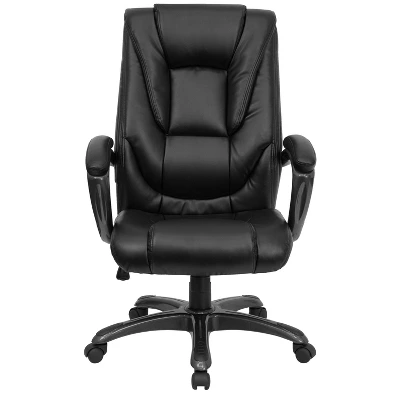 High Back Executive Swivel Office Chair Black Leather - Flash Furniture 3 High Back Executive Swivel Office Chair Black Leather - Flash Furniture - Image 3