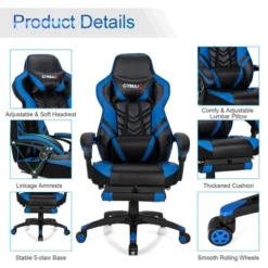 Costway Office Computer Desk Chair Gaming Chair Adjustable Swivel W/Footrest 23 Costway Office Computer Desk Chair Gaming Chair Adjustable Swivel W/Footrest -Furniture Haven Shop GUEST 78104cd0 bc28 42ea 83ea 57c47eb4ebcf
