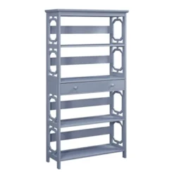 59.75" Omega 5 Tier Bookcase With Drawer - Breighton Home 11 59.75" Omega 5 Tier Bookcase With Drawer - Breighton Home -Furniture Haven Shop GUEST 78b8d2fb 07fa 4b73 97c0 50eebd2f2675