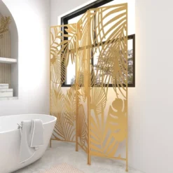 Glam Metal Palms Room Divider Screen Gold - Olivia & May 23 Glam Metal Palms Room Divider Screen Gold - Olivia & May -Furniture Haven Shop GUEST 7916701f 8340 4c09 aeca 4164fce8cd16
