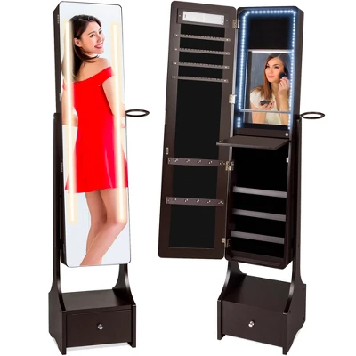Best Choice Products Full Length LED Mirrored Jewelry Storage Organizer Cabinet W/ Interior & Exterior Lights 9 Best Choice Products Full Length LED Mirrored Jewelry Storage Organizer Cabinet W/ Interior & Exterior Lights - Image 9