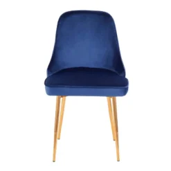 Set Of 2 Marcel Contemporary Dining Chair Gold/Blue Velvet - LumiSource -Furniture Haven Shop GUEST 79c0b467 eb88 42a5 abc3 d01518264fe0