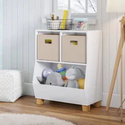 24" Kids' Catch-All Multi-Cubby Toy Organizer With 2 Bins - RiverRidge Home