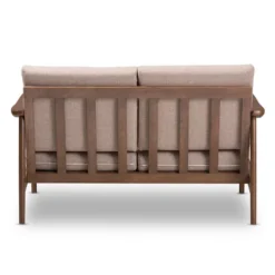 Venza Mid-Modern Walnut Wood Fabric Upholstered 2 Seater Loveseat Light Brown - Baxton Studio 10 Venza Mid-Modern Walnut Wood Fabric Upholstered 2 Seater Loveseat Light Brown - Baxton Studio -Furniture Haven Shop GUEST 7b1edf18 ae04 4d44 a989 59de5a232585