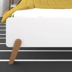 Max & Lily Mid-Century Modern Full-Size Panel Bed, White/Pecan 8 Max & Lily Mid-Century Modern Full-Size Panel Bed, White/Pecan -Furniture Haven Shop GUEST 7b3d116b 6dd3 41b8 a77e 61b9bd329252