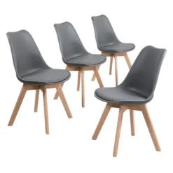 Yaheetech Pack Of 4 Upholstered Dining Chairs For Dining Room, Kitchen -Furniture Haven Shop GUEST 7b562a96 259d 4f67 82ab 087b462941ba