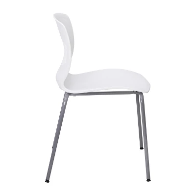 Emma And Oliver Heavy Duty 770 Lb. Capacity Ergonomic Polypropylene Stack Chair With Lumbar Support And Steel Frame 9 Emma And Oliver Heavy Duty 770 Lb. Capacity Ergonomic Polypropylene Stack Chair With Lumbar Support And Steel Frame - Image 9