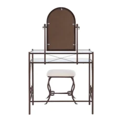 Clarisse Metal Vanity Set Brown - Linon -Furniture Haven Shop GUEST 7daaf224 13f9 42e6 9202 7ed942ca61c4