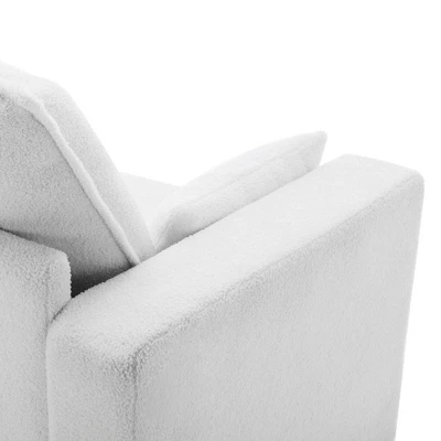 3 Seat Sofa With Removable Cushions And 2 Pillows, Teddy Fabric Upholstered Couch-ModernLuxe 10 3 Seat Sofa With Removable Cushions And 2 Pillows, Teddy Fabric Upholstered Couch-ModernLuxe - Image 10