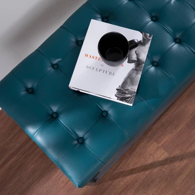 Perscon Upholstered Hallway Bench Blue - Aiden Lane 1 Perscon Upholstered Hallway Bench Blue - Aiden Lane