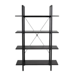 Modern Industry Metal/Wooden 4 Tier Bookcase With Shelves - Glitzhome -Furniture Haven Shop GUEST 7e8541cb d191 4367 b525 5cc83a3813bc
