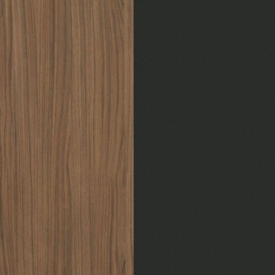 Slim Small Wall Mounted Secretary Desk Nutmeg/Charcoal Gray - Nexera 6 Slim Small Wall Mounted Secretary Desk Nutmeg/Charcoal Gray - Nexera - Image 6