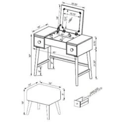 Viola Vanity Set Brown - Linon -Furniture Haven Shop GUEST 7ef4ca02 ee36 4cc8 bd6a 32d3219d7df0