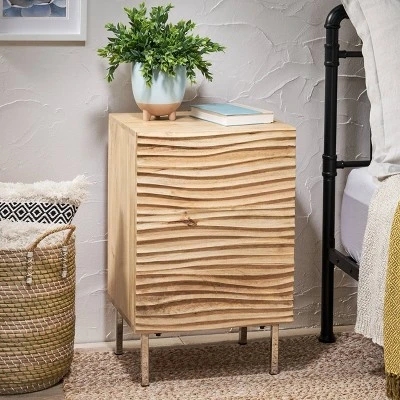 Allaire Modern Side Table Tan - Christopher Knight Home 2 Allaire Modern Side Table Tan - Christopher Knight Home - Image 2