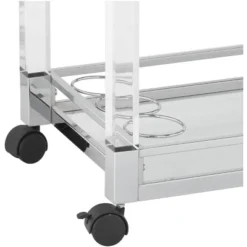 Studio 55D Rossi 32 3/4" Wide Clear Acrylic And Chrome Rolling Serving Bar Cart 9 Studio 55D Rossi 32 3/4" Wide Clear Acrylic And Chrome Rolling Serving Bar Cart -Furniture Haven Shop GUEST 80baacdf 18f9 4bd5 8599 7a6a51221fdb