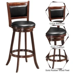 Costway 5pcs Pub Table Set 30'' Round Bar Height Table & 4pcs Swivel Bar Stools -Furniture Haven Shop GUEST 80f0c6e5 8b06 4f9e b1e8 9dfaf227cba3