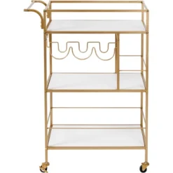 Honey-Can-Do 3 Tier Bar Cart Gold/White -Furniture Haven Shop GUEST 8119e88b 26c9 4532 a6a8 602bd1270f0d