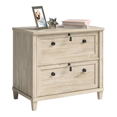 2 Drawer Hammond Lateral File Cabinet Chalk Oak - Sauder 1 2 Drawer Hammond Lateral File Cabinet Chalk Oak - Sauder