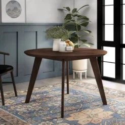 Jenny Round Dining Tables Gray Walnut - MiBasics