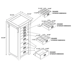 Delia Jewelry Armoire Brown - Powell Company -Furniture Haven Shop GUEST 83671e5f f20a 4898 93ee 3b153b1c74be