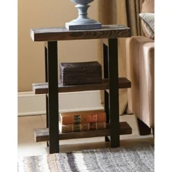 Pomona 2 Shelf End Table Reclaimed Wood Rustic Natural - Alaterre Furniture -Furniture Haven Shop GUEST 83822e13 f9ed 4b76 8e21 da2517340a3b