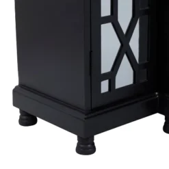 Glam Mirror And Wood Storage Cabinet Black - Olivia & May 24 Glam Mirror And Wood Storage Cabinet Black - Olivia & May -Furniture Haven Shop GUEST 839dbab3 8dd6 4a6d b907 8768d4d5eb7b