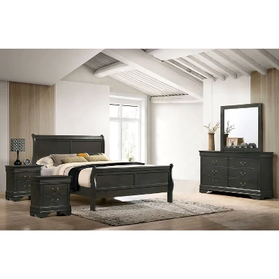 5pc Sliver Sleigh Bedroom Set - HOMES: Inside + Out 1 5pc Sliver Sleigh Bedroom Set - HOMES: Inside + Out