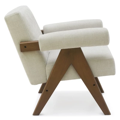 Set Of 2 Morgan Upholstered 19.7" Wider Seat And Armrest With Upside Down "V" Shape Design Rubberwood Legs Accent Chair-The Pop Maison 3 Set Of 2 Morgan Upholstered 19.7" Wider Seat And Armrest With Upside Down "V" Shape Design Rubberwood Legs Accent Chair-The Pop Maison - Image 3