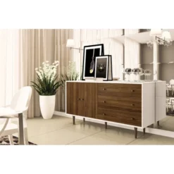 Pasadena Side Board White/Dark Brown - Polifurniture -Furniture Haven Shop GUEST 84a265a4 363d 41db a6f3 501299d9443c