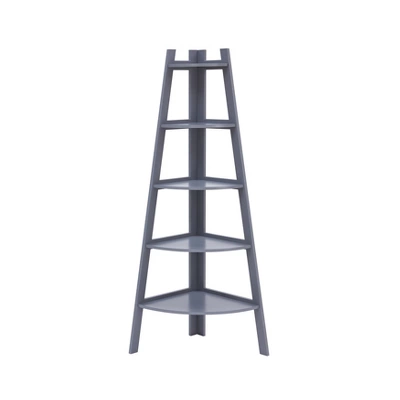 63" X 26.5" Five-Tier Pyramid Corner Ladder Shelf - Danya B. 5 63" X 26.5" Five-Tier Pyramid Corner Ladder Shelf - Danya B. - Image 5