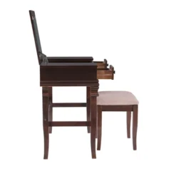 Home Angela Vanity Set Walnut - Linon -Furniture Haven Shop GUEST 85364336 8fe2 4ec8 b6b8 779a07fa2669