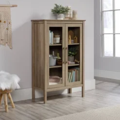 Anda Norr Display Cabinet Sky Oak - Sauder