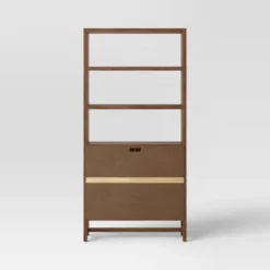 70.5" Warwick Storage Bookcase Brown - Threshold™ -Furniture Haven Shop GUEST 85980270 0fc8 4a5b ba6e e66fa9ae95c9