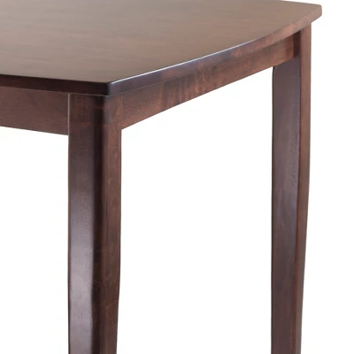 Inglewood High Table Curved Top Wood/Walnut - Winsome 2 Inglewood High Table Curved Top Wood/Walnut - Winsome - Image 2