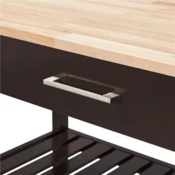 Yaheetech Rolling Kitchen Island Microwave Oven Stand With 3 Shelves And Worktop -Furniture Haven Shop GUEST 87eb7744 5766 43ea 9f7f 73512b5f37f3