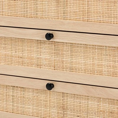 Amelia Wood Rattan 5 Drawer Storage Cabinet Natural Brown/Black - Baxton Studio 5 Amelia Wood Rattan 5 Drawer Storage Cabinet Natural Brown/Black - Baxton Studio - Image 5